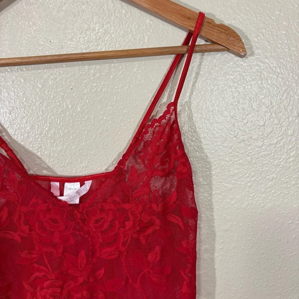 Victoria’s Secret Red Lace Baby Doll Nightie Size M Valentines Day